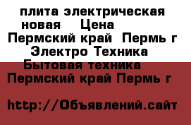 плита электрическая новая  › Цена ­ 4 000 - Пермский край, Пермь г. Электро-Техника » Бытовая техника   . Пермский край,Пермь г.